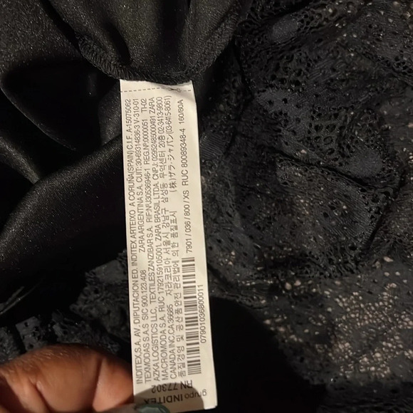 Zara black V neck Lace  Midi dress Sz XS - Picture 9 of 17